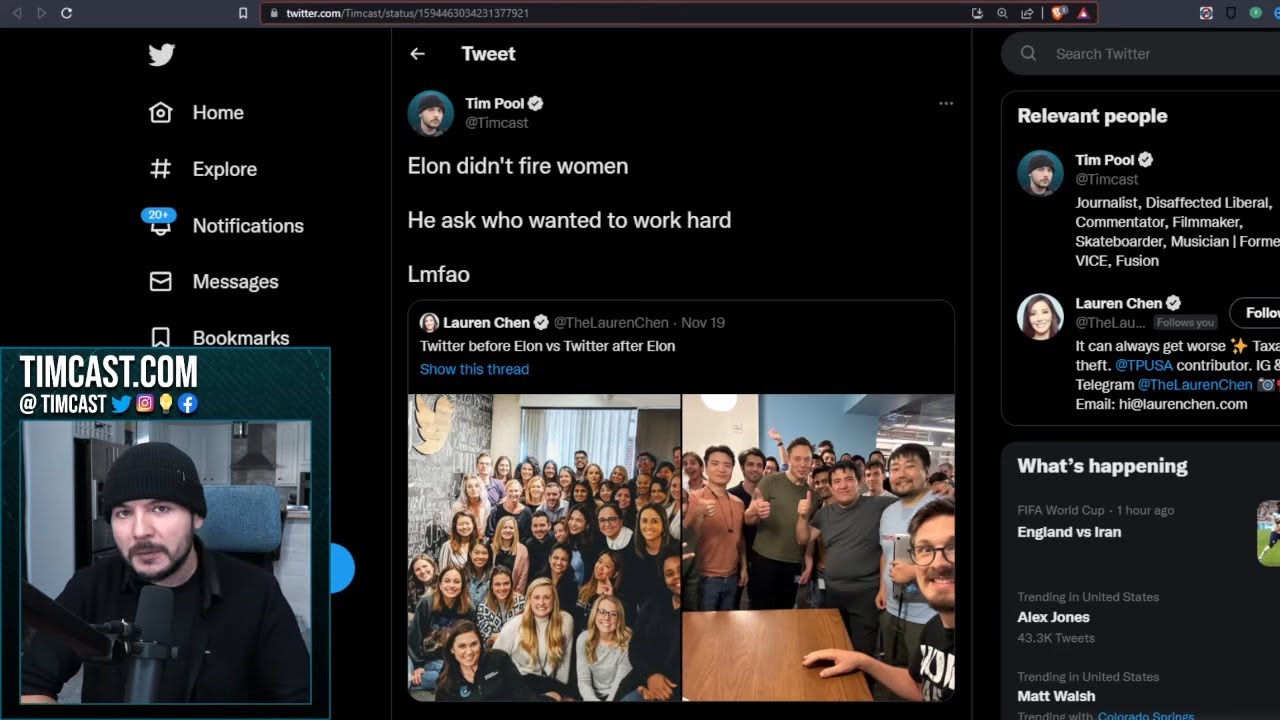 HILARIOUS Meme Shows Twitter ALL WOMEN Before Elon, After ITS ALL MEN, Women Dont Want To Be At Work