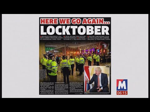 Coronavirus (Covid-19) Headlines & newspapers (see description) (UK) - BBC News - 12th October 2020
