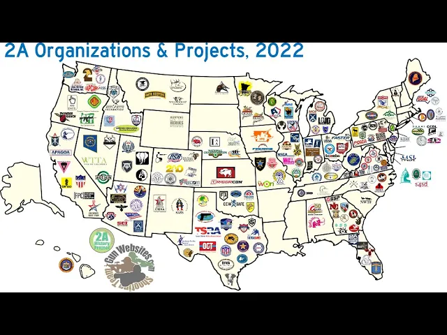 USA Map of Gun Owners Rights Groups and Projects - Maps of 2A  (Season 2)