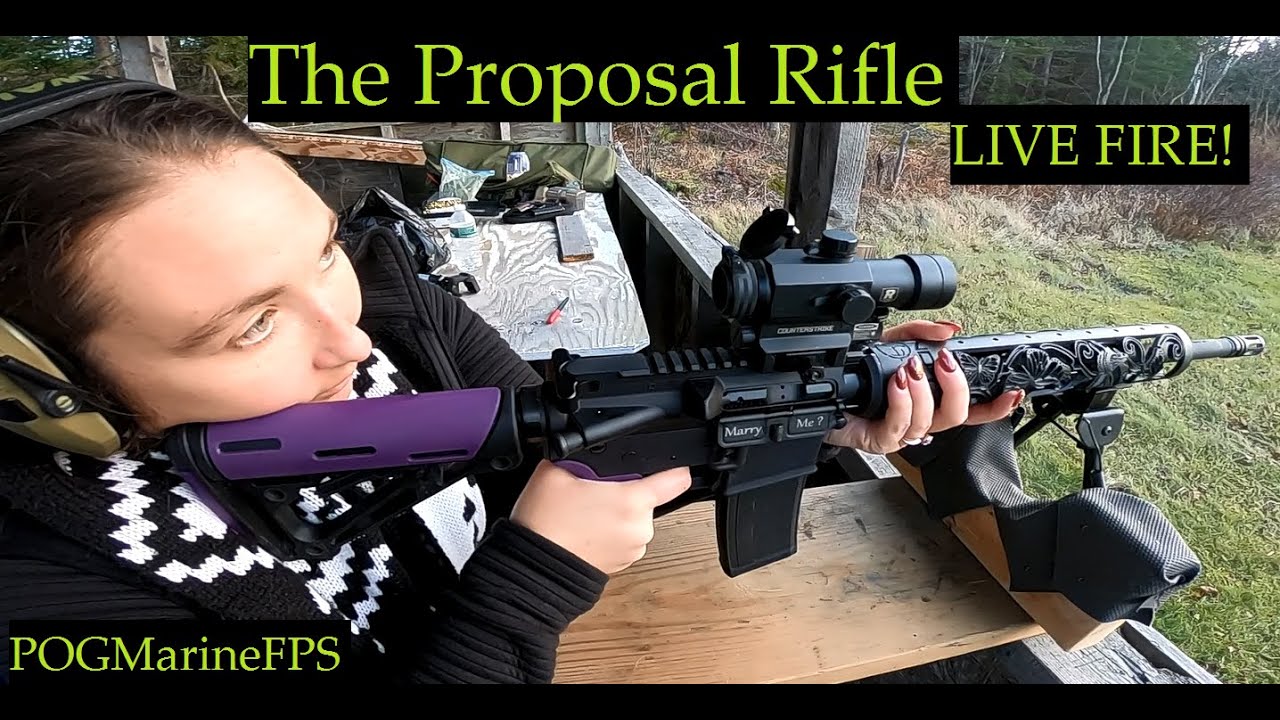 The AR 15 Proposal Rifle LIVE Fire Candice shooting her rifle I built her