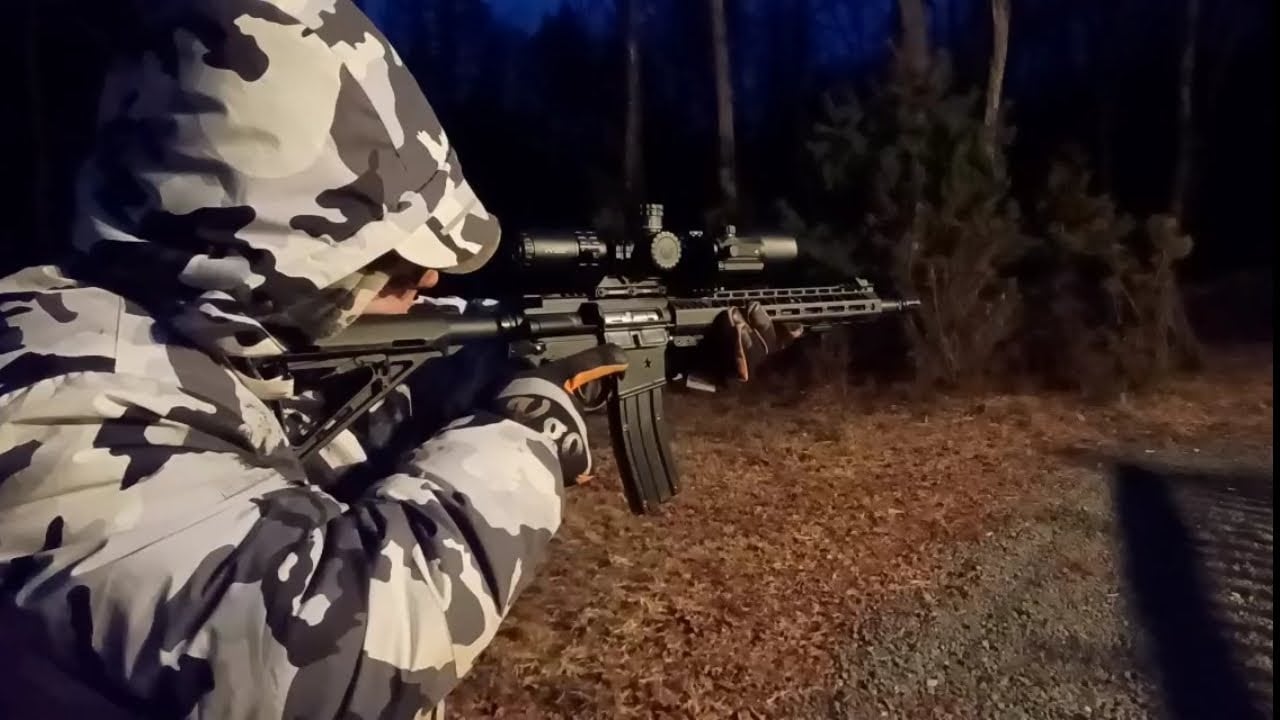 Night Testing Red Dot offset on Primary Arms 5-25×56 scope