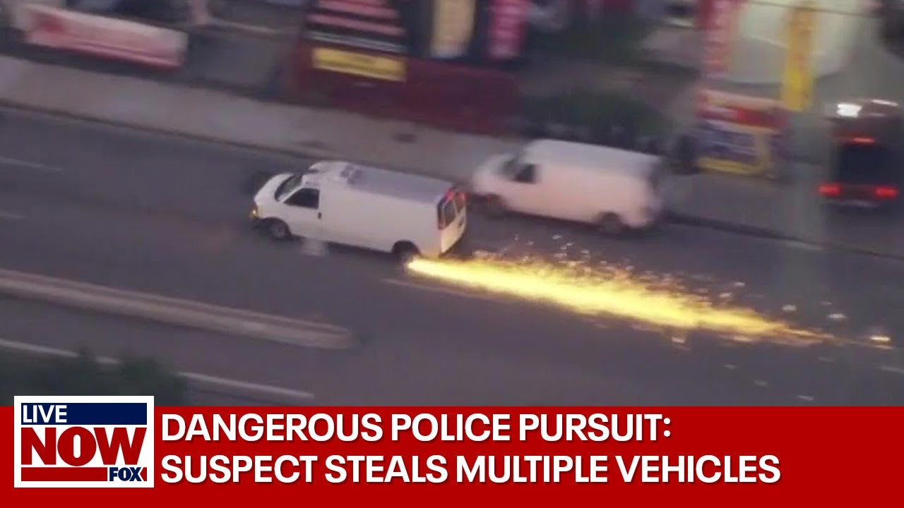 Police chase suspect steals multiple vehicles during pursuit near Los Angeles | LiveNOW from FOX