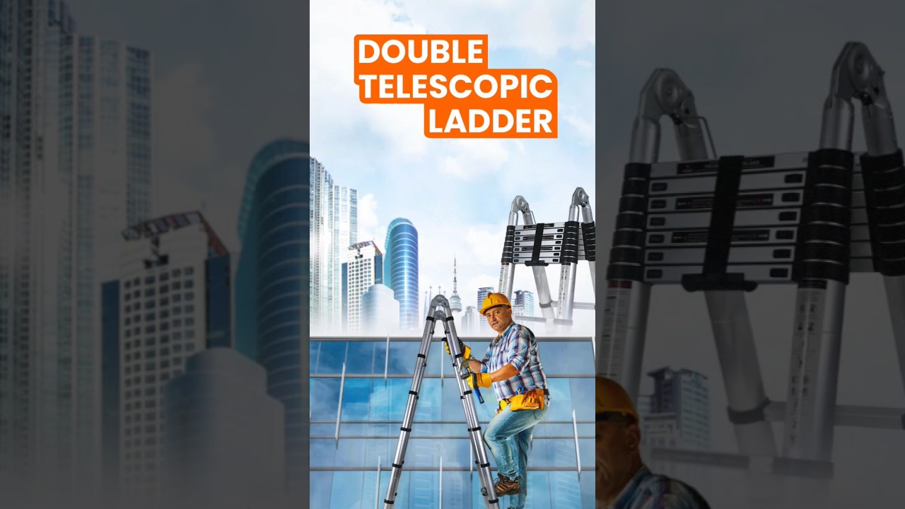 How to Use Telescopic Ladder Real Video |  Compact to Colossal Corvids ladder #foldingladder #home