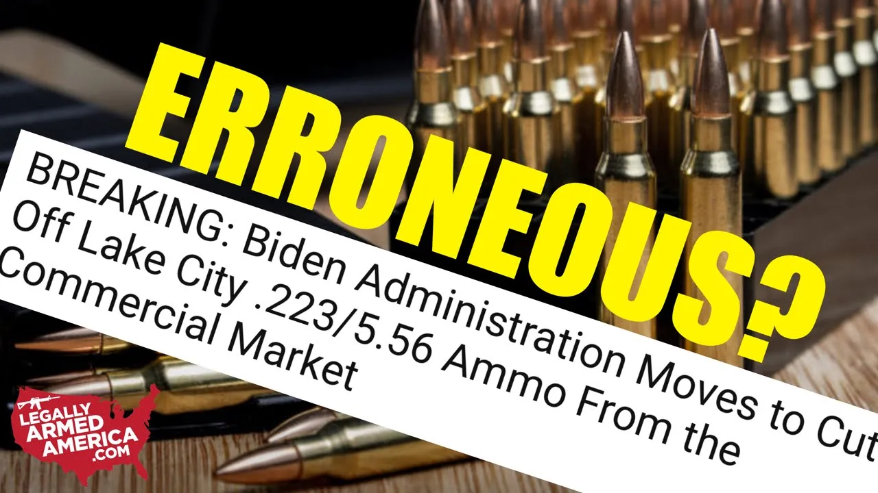 UPDATE: Winchester M855 reports are "erroneous" according to JMC