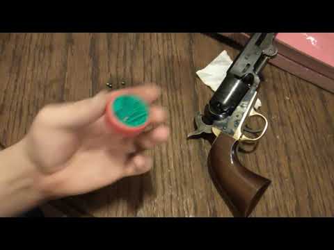 How to load cap and ball revolver with paper cartiges.