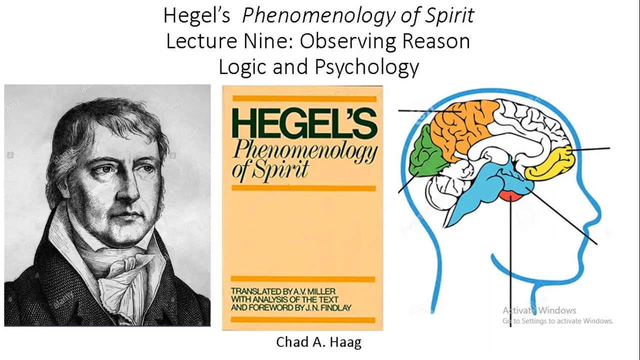 Hegel Phenomenology of Spirit Lecture 9 Observing Mind Logic and Psychology