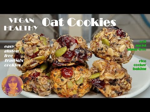 Vegan Oat Cookies Healthy | Easy Gluten-Free Trail-Mix Cookie Recipes | EASY RICE COOKER RECIPES