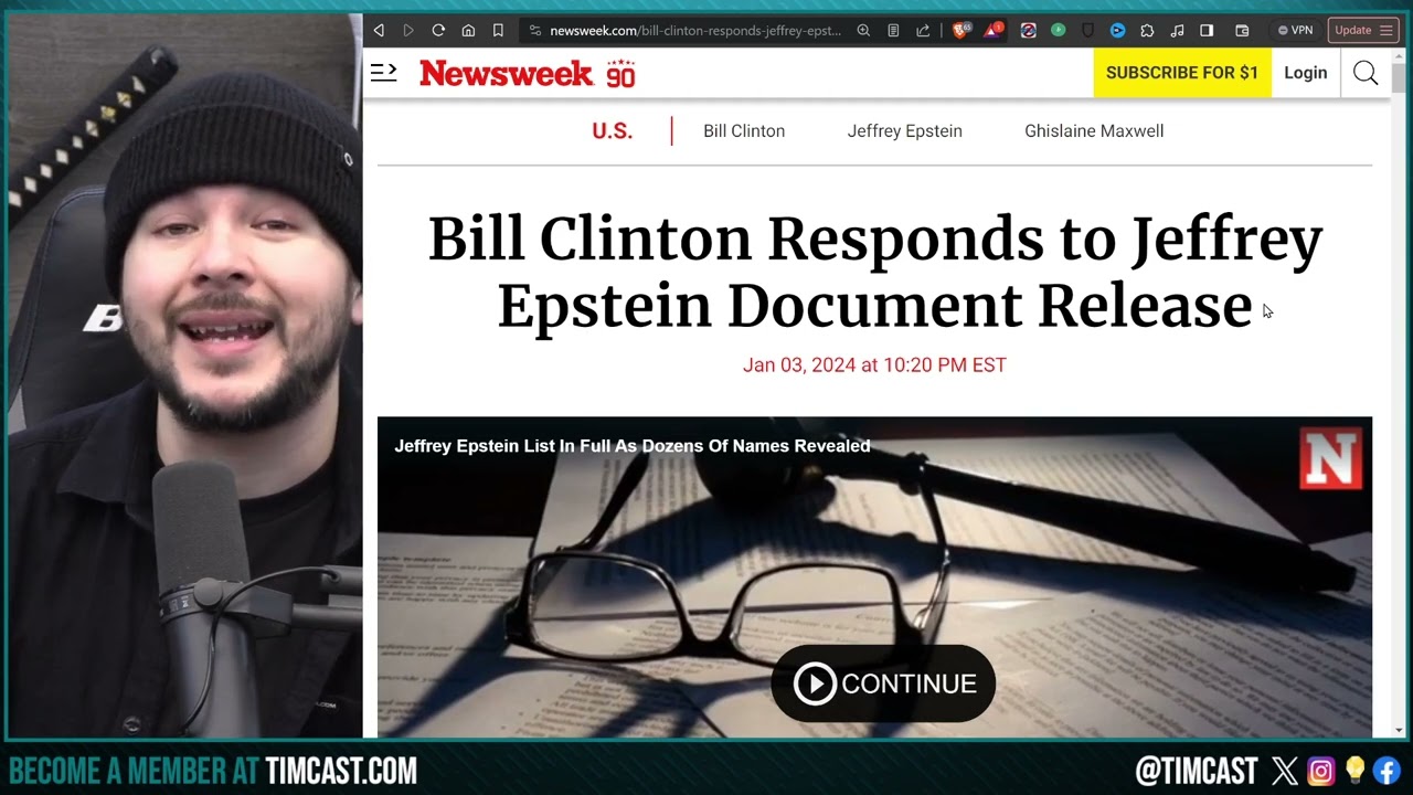 Bill Clinton RESPONDS To Epstein LIST Release, Issues Vague Denial, POWERFUL Men ACCUSED In Doc Dump