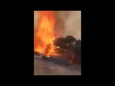 النيران تركض في حرائق الجزائر مشهد غريب سبحان الله 13 اغسطس 2021