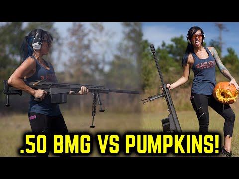 BARRETT .50 CAL vs PUMPKIN | #AlexZedra