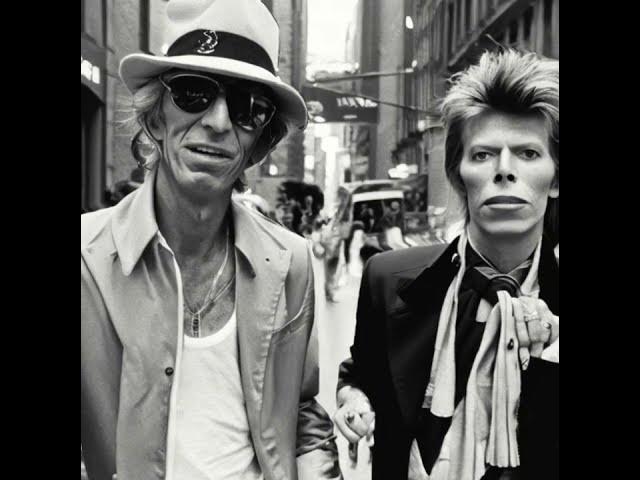 KEITH RICHARDS AND DAVID BOWIE NEW YORK CITY 1978