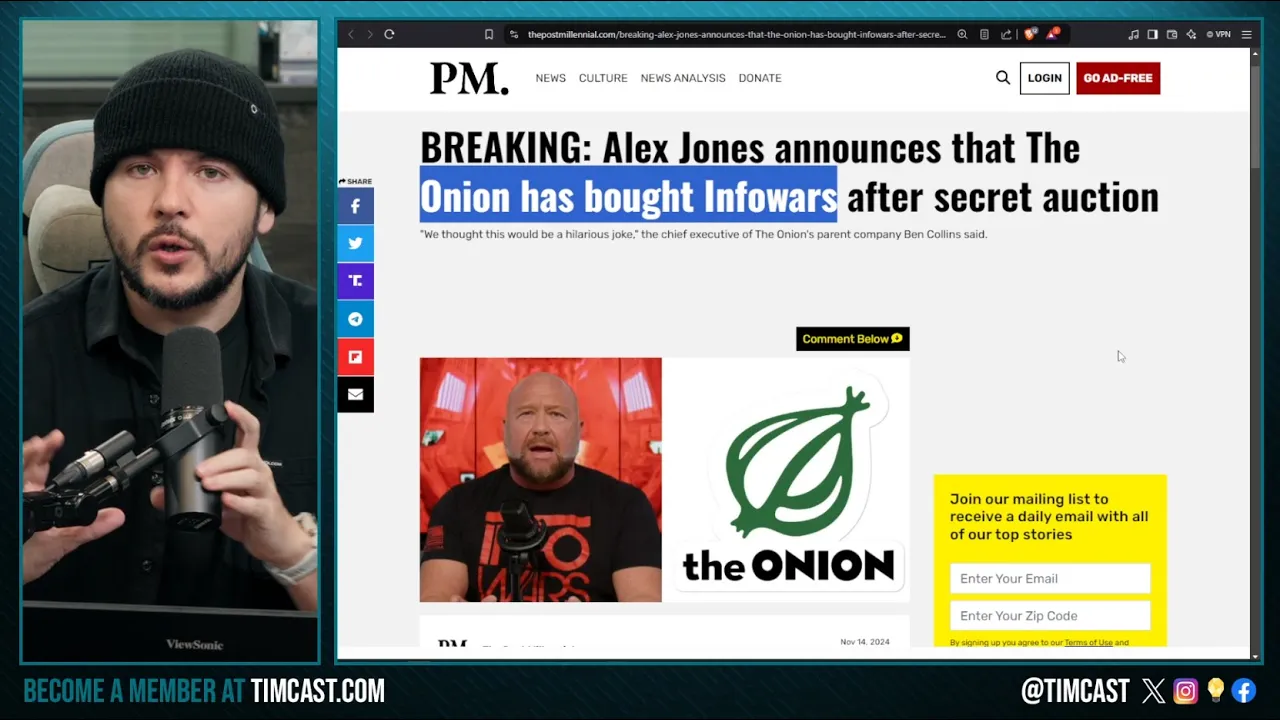 INFOWARS SHUTTING DOWN, The Onion Bought Alex Jones Network, Jones Launches New Network To Continue