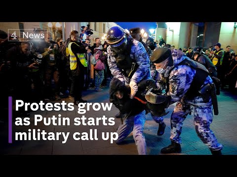 Protests build as Russia serve call up papers to Ukraine frontline