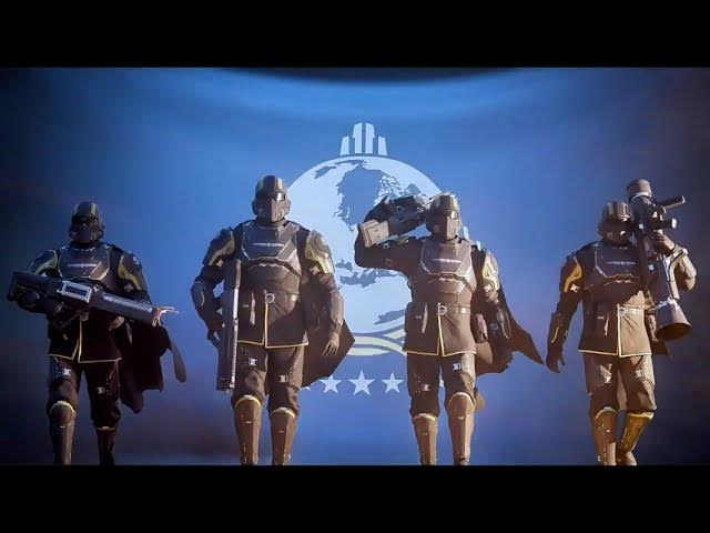 Helldivers 2 with the Starship Troopers theme