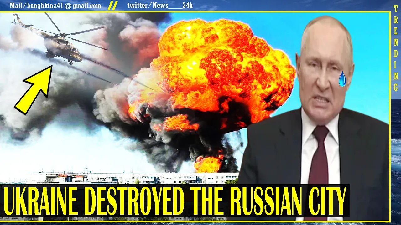 PUTIN panicked when Ukrainian helicopters destroyed a Russian town, an armory and a military base