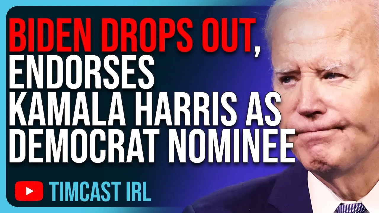 Biden DROPS OUT, Endorses Kamala Harris As Democrat Nominee
