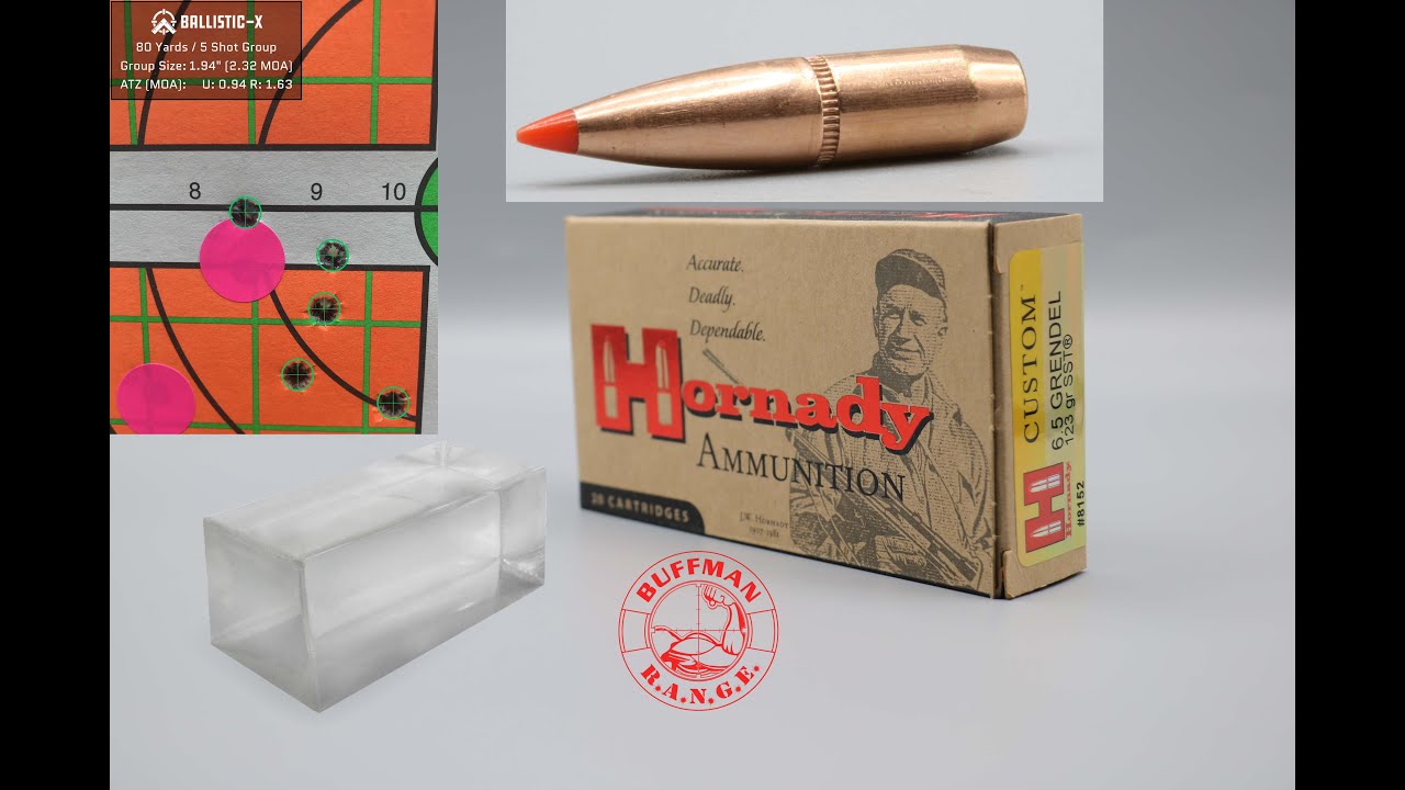 6.5 Grendel (6.5x39mm), 123gr SST, Hornady Custom (8152) Review