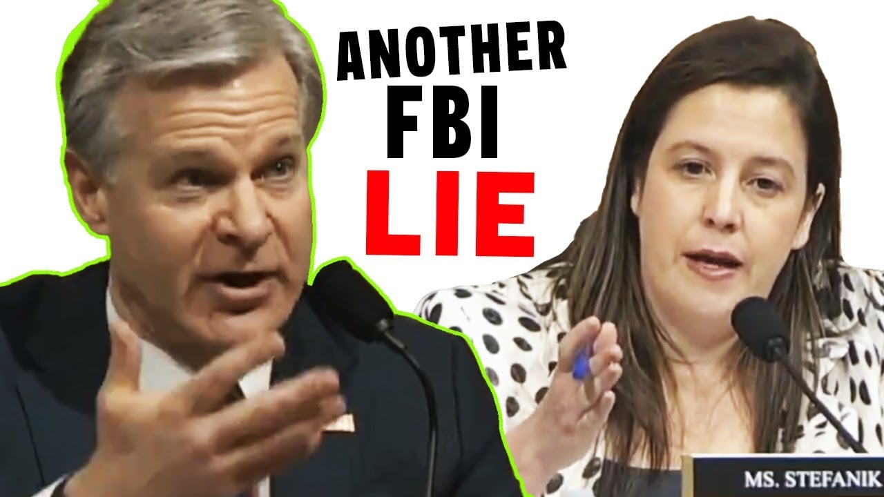 WATCH FBI Director Chris Wray Lie to Stefanik about Spying On Trump While Covering Up Biden