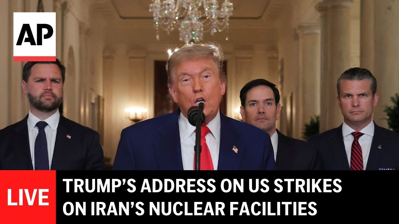 LIVE: Trump addresses nation after US strikes on Iran nuclear facilities
