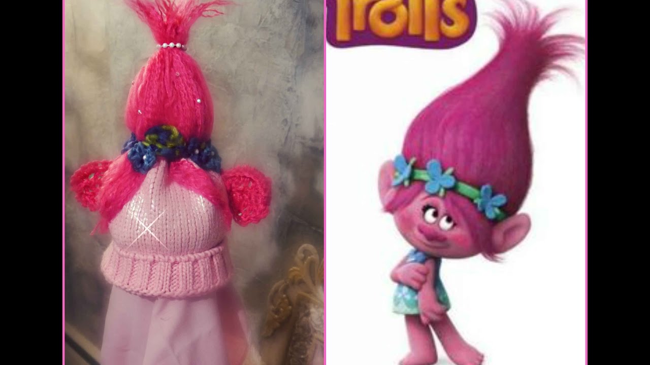 Polly Troll crochet / knit hat