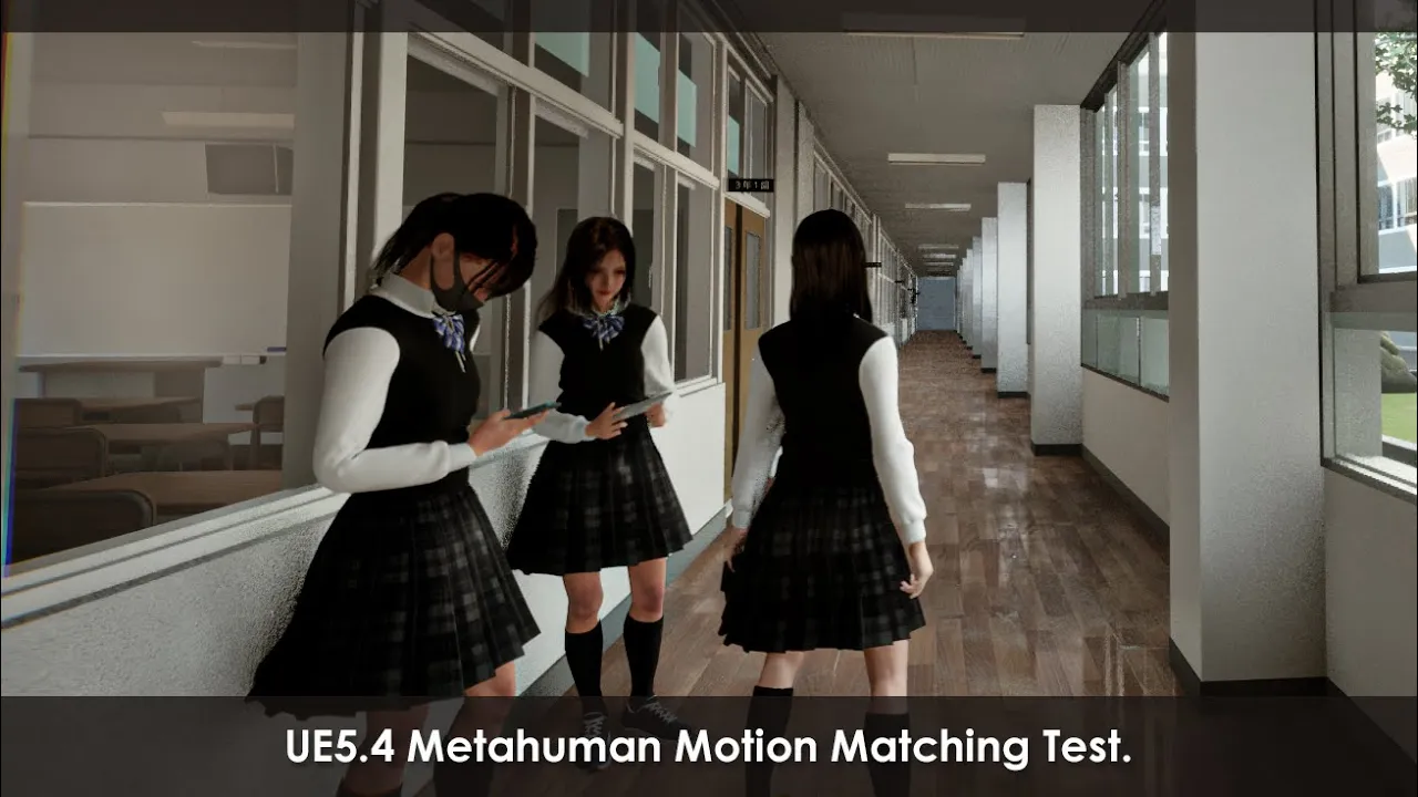 UE5.4 GASP ALS   Metahuman Motion Matching. Run & Jump Test.