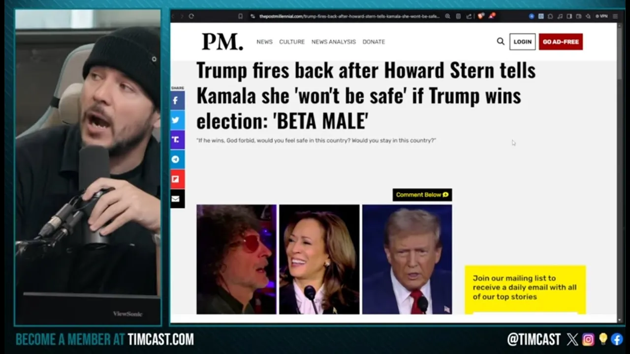 Trump COOKS Howard Stern, Calls Him BETA MALE After Stern Says Kamala WONT BE SAFE If Trump Wins