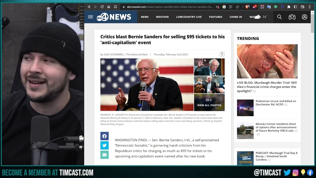 Bernie Sanders ROASTED As HYPOCRITE For Charging $95 For Anti Capitalism Event