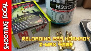 Reloading 223 Hornady Z-Max 40gr | Caldwell Lead Sled DFT 2