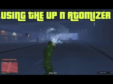 GTA 5 Using The Up N Atomizer Ray Gun