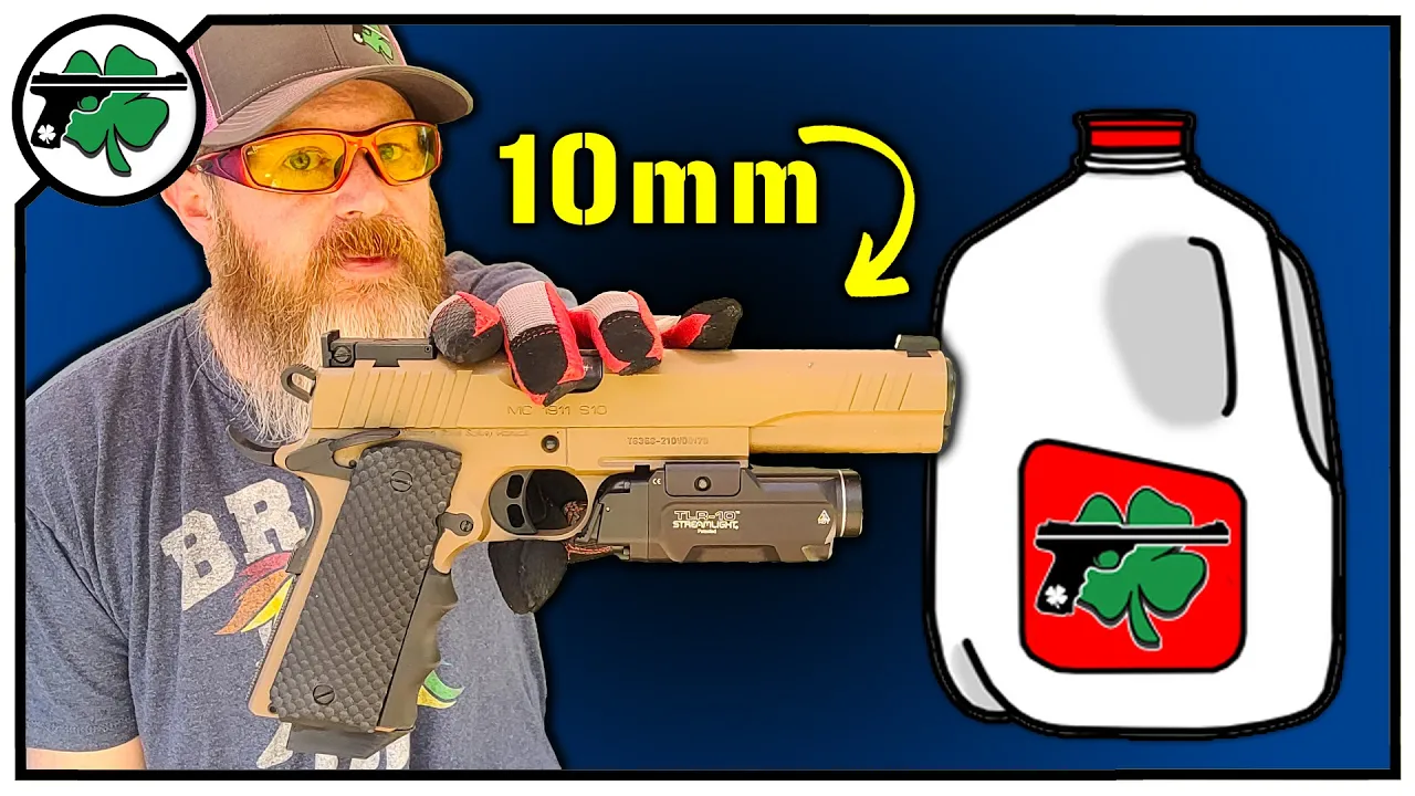 Girsan MC 1911 Hunter 10mm vs Water Jugs w/ old Ammo