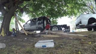 Building a 6 door Superduty Part 7:  Setting the cab on the stretched frame
