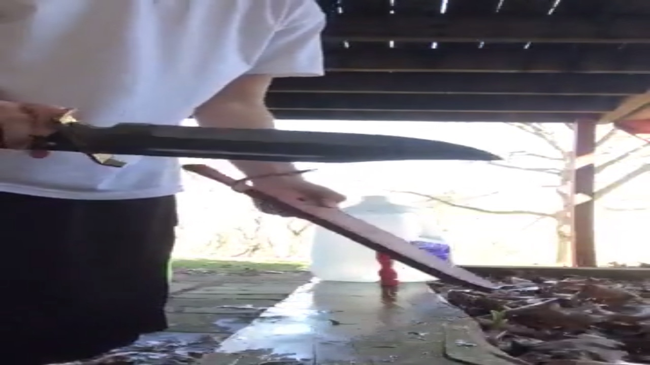 Slicing a Gallon of Water | Fan Video Shout out to Brad