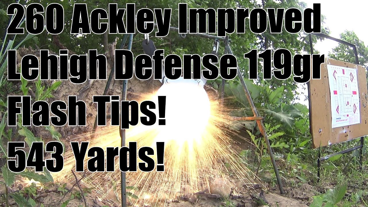 Lehigh Defense 6.5mm 119gr Flash Tips 543 yards 260 Ackley Improved