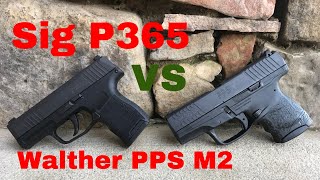 Sig P365 vs Walther PPS M2 Size and Trigger Comparision