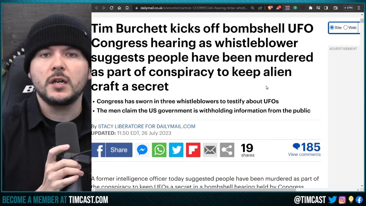 Intel Officer Suggests UFO CONSPIRACY, People MURDERED And ALIENS May Be Trying To Hurt Humans
