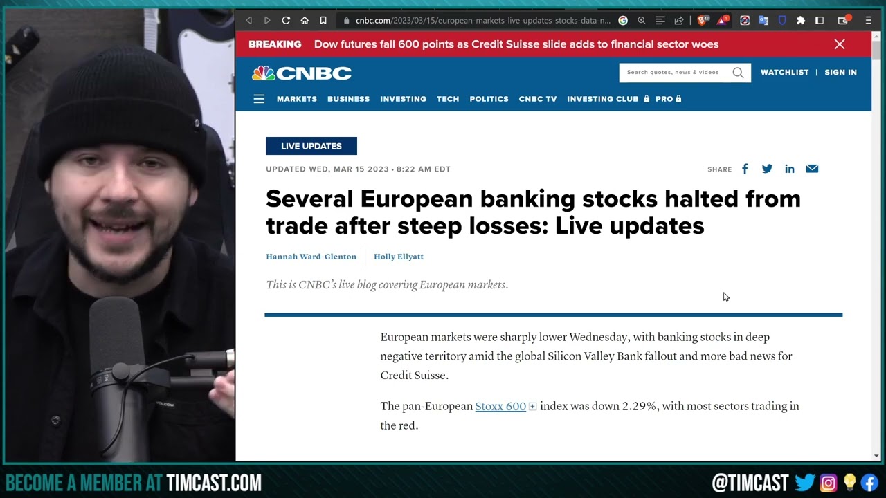 ANOTHER BANK IS COLLAPSING, EU Trading Halted As Credit Suisse Has "NO MONEY," Biden Says DONT PANIC
