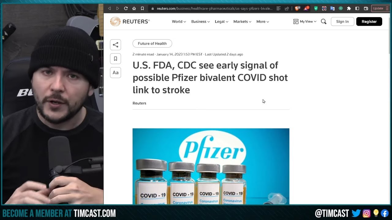 FDA And CDC Report Possible Link To Pfizer MRNA Vaccine And Stroke, WSJ Reports Excess Deaths