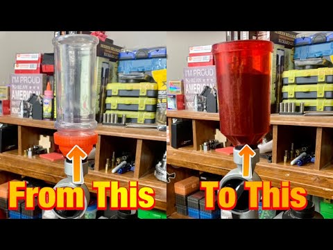 How to Change the New Hopper on a Lee Auto Drum Powder Measurer to the Old Hopper