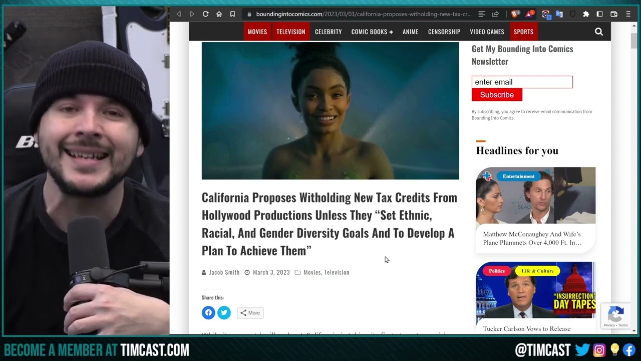 Woke CA Law Wil REQUIRE Companies To GET WOKE And Go Broke, Movies Will REQUIRE Racial Quotas