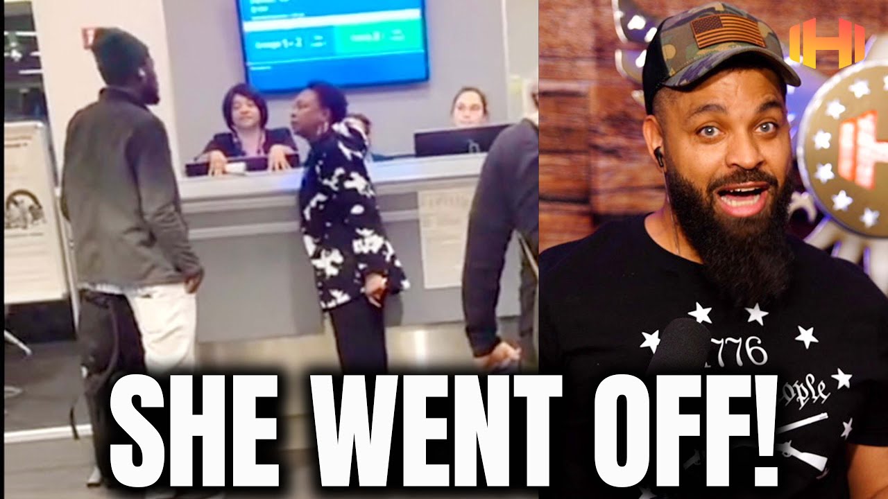 Ratchet Black Woman Makes A Fool Out Of Herself At Airport (Hodgetwins)