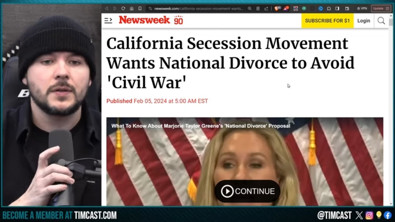 California Secessionists Call For NATIONAL DIVORCE To Avoid CIVIL WAR As Conflict Boils In Texas