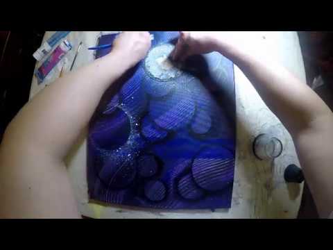 Fun Simple Abstract Painting Demo using Acrylic