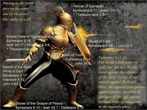 God teaches us how to war as Christian soldiers, as God's warriors