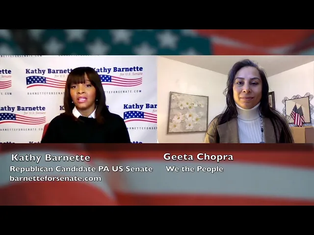 Geeta interviews Kathy Barnette on her race for the US Senate.