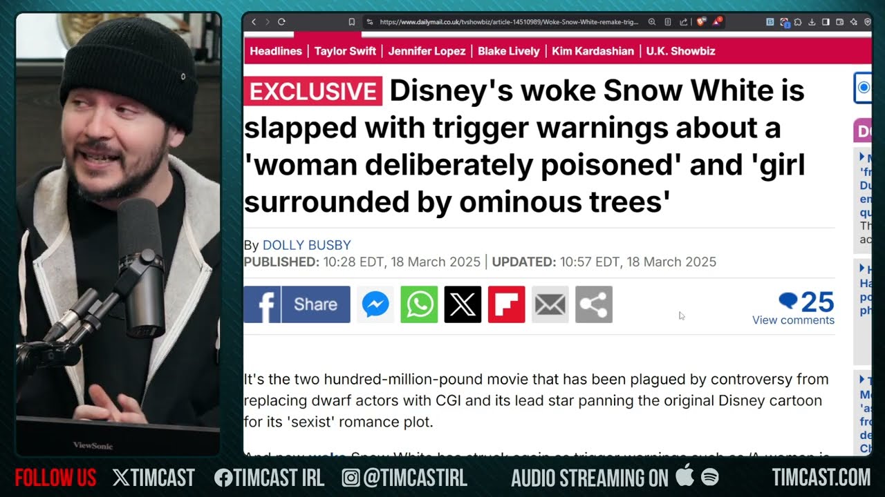 Woke Snow White WILL BOMB, INSAINE Trigger Warnings Added As Rachel Zegler SABOTAGES Disney Legacy