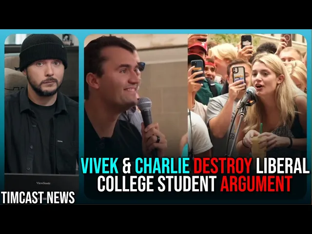 Vivek Ramaswamy & Charlie Kirk DESTROY Liberal Woman's Argument With LOGIC And FACTS