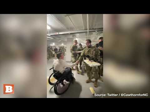 Rep. Cawthorn Buys Pizza for National Guard Troops Forced to Sleep in Senate Parking Garage