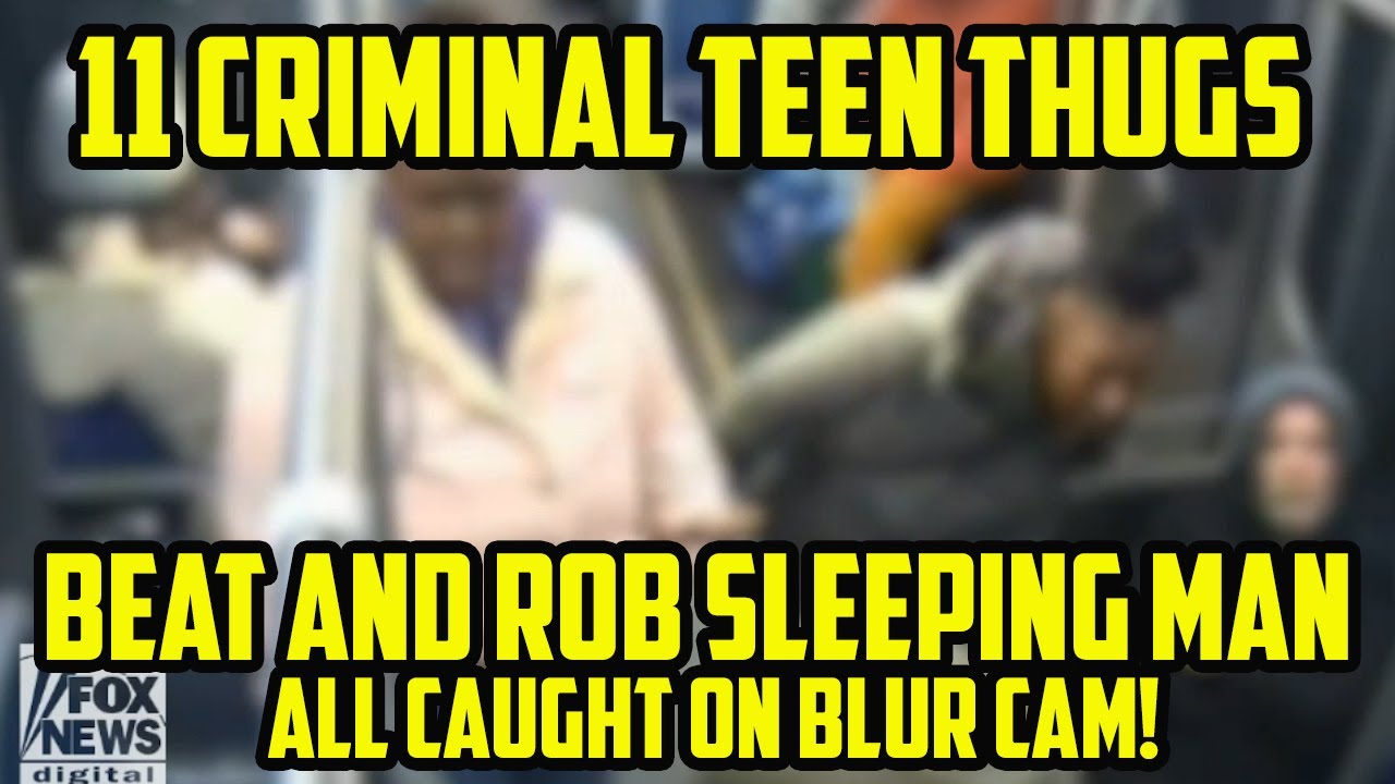 ⭐⭐⭐ 11 Criminal Teen Thugs Beat and Rob Sleeping Man on Chicago Subway
