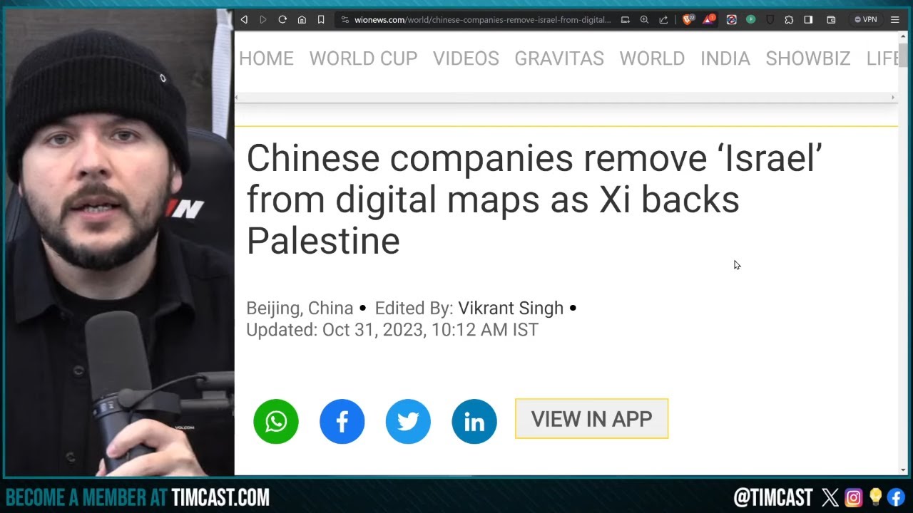 China REMOVES Israel From maps Signaling Support For Hamas, WW3 Fears Sink As Ukraine War IS ENDING