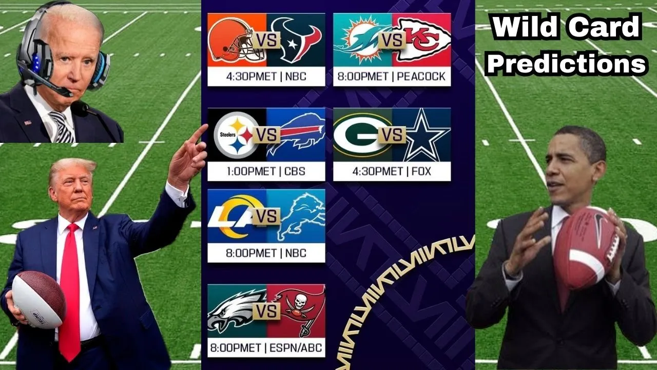 US Presidents Predict the 2024 NFL Playoffs | Wild Card Round